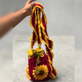 Sunburst Crochet Sling Bag