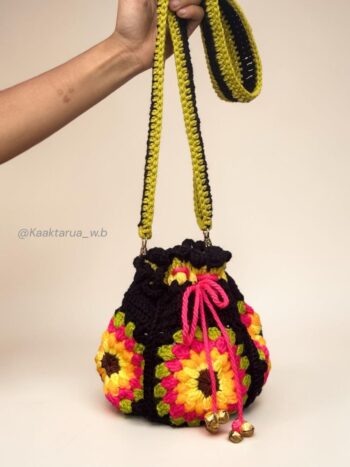 Sunflower Crochet Sling Bag