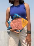 Rose Gold Blue Fish
