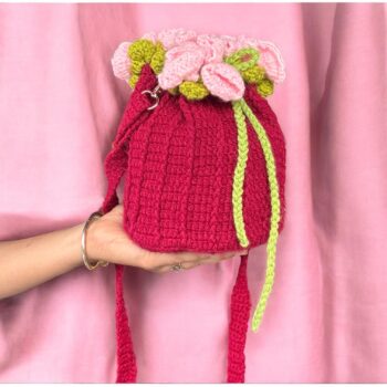 maroon potli bag