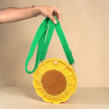 crochet sunflower bag